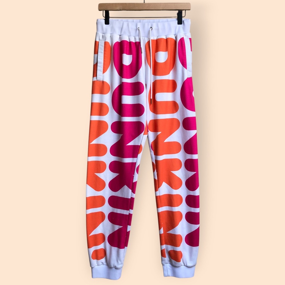 Dunkin Donuts AOP Novelty Jogger Sweatpants Loungewear Dunkings Women’s Medium - Picture 6 of 10